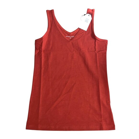 Universal Standard Double V Neck Tank Top Cotton Soft Casual Basic Sz 4XS (00-0 - Picture 2 of 6